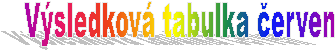 Vsledkov tabulka erven